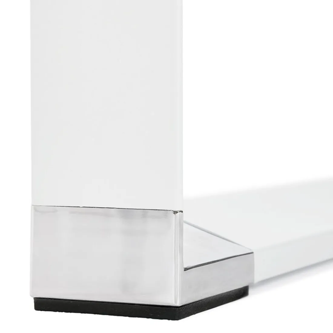 Petit bureau droit design 'XLINE' en bois blanc