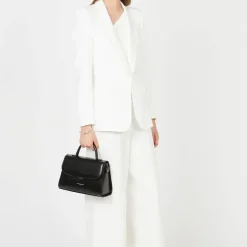 Petit sac à main en cuir noir Suave Even