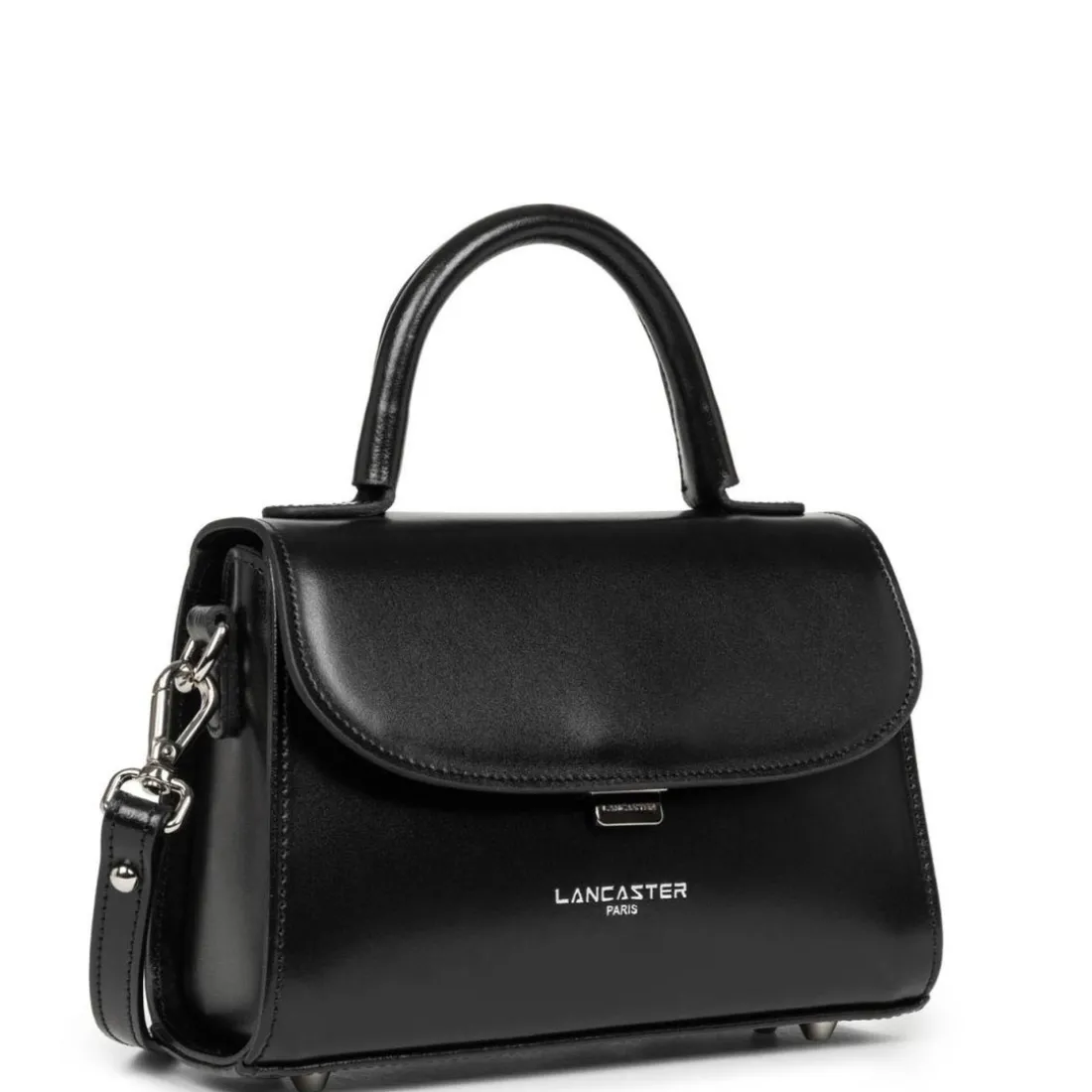 Petit sac à main en cuir noir Suave Even
