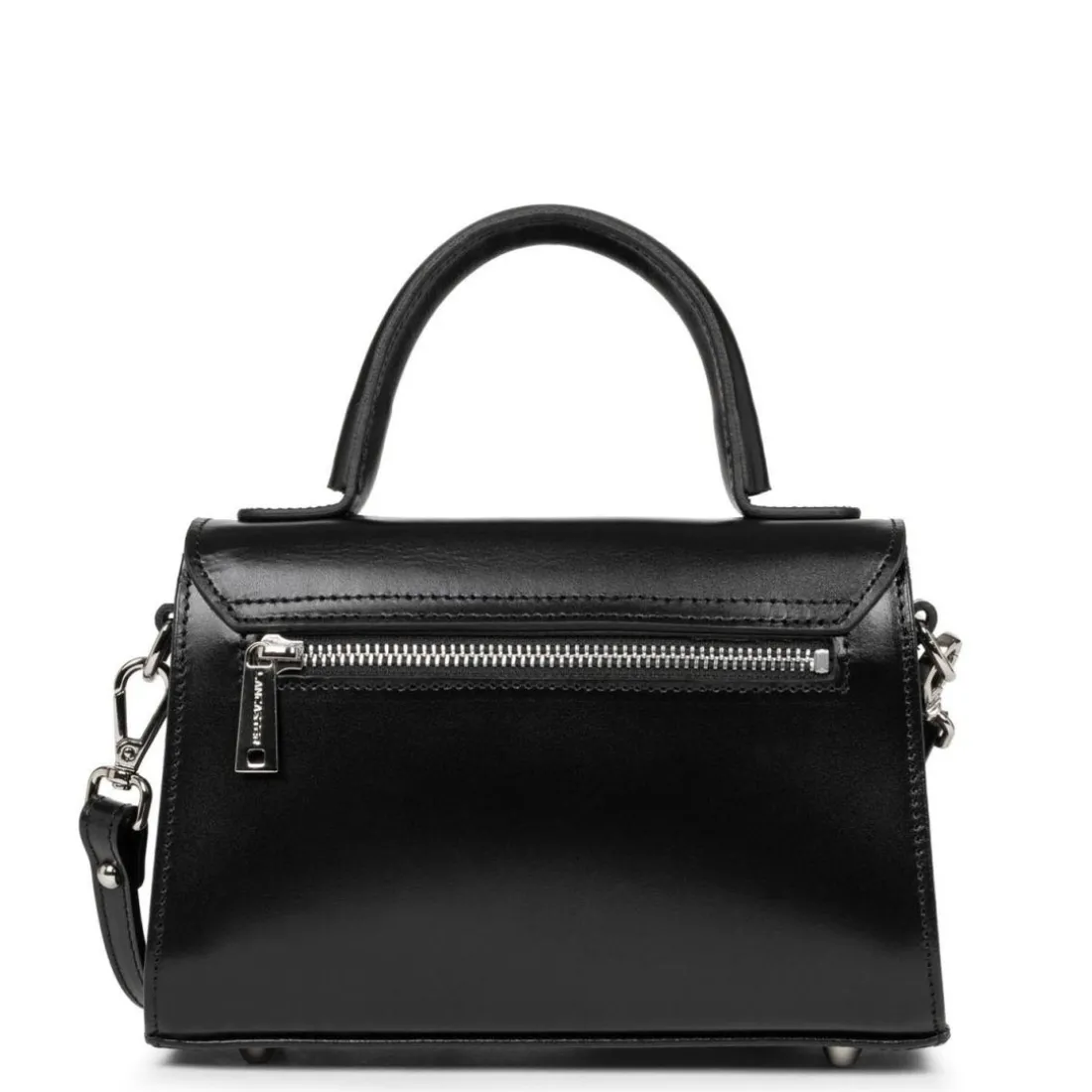 Petit sac à main en cuir noir Suave Even