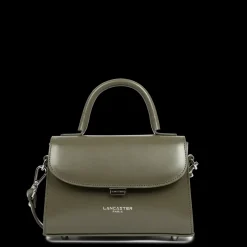 Petit sac à main kaki fumé en cuir
