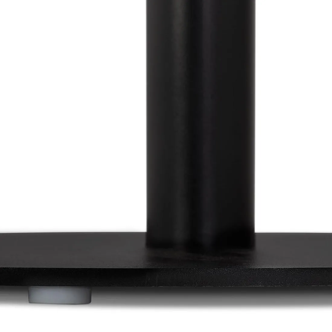 Petite table à diner 'DEXTER' ronde en bois noir et métal noir