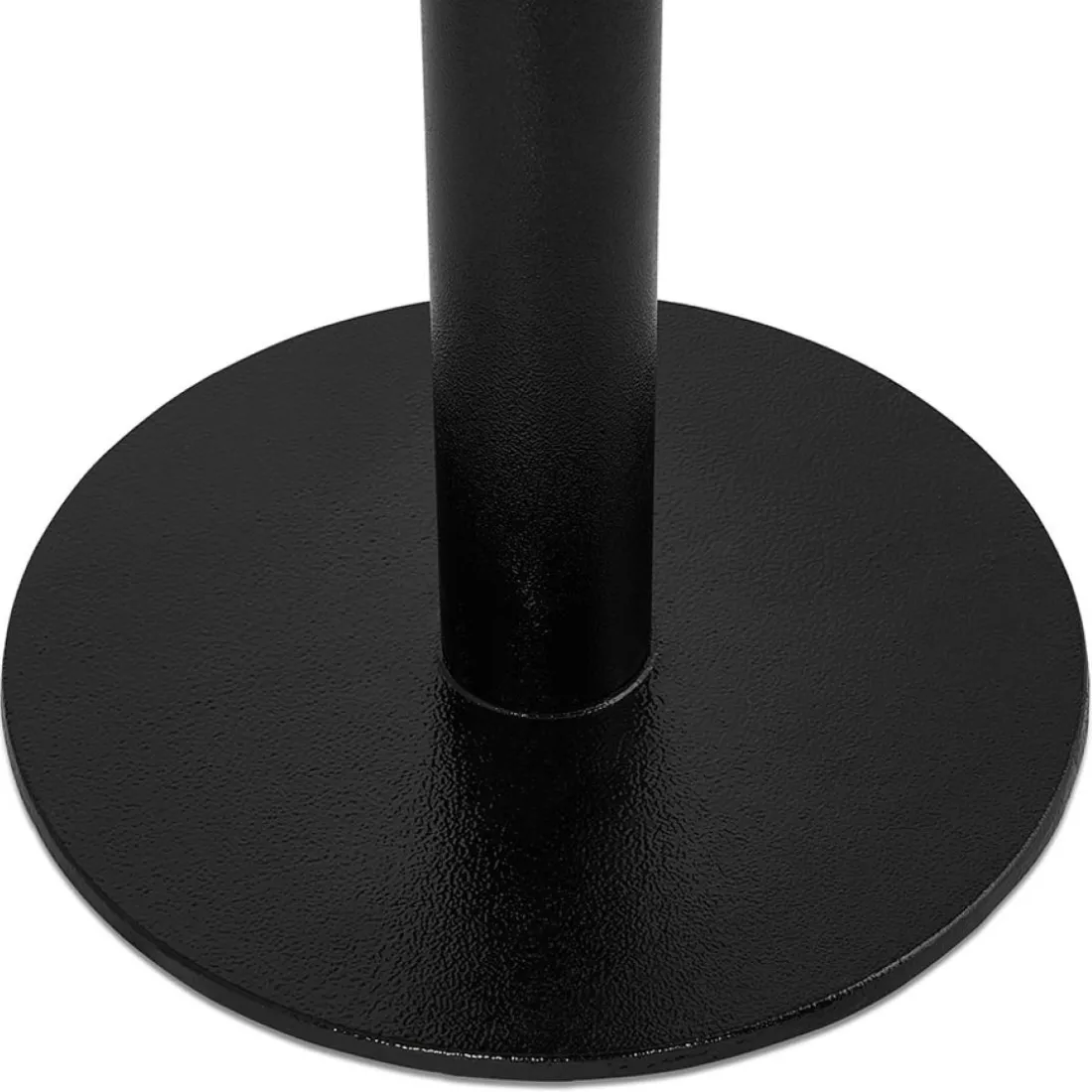 Petite table à diner 'LUCETTE' ronde en bois et fonte noire