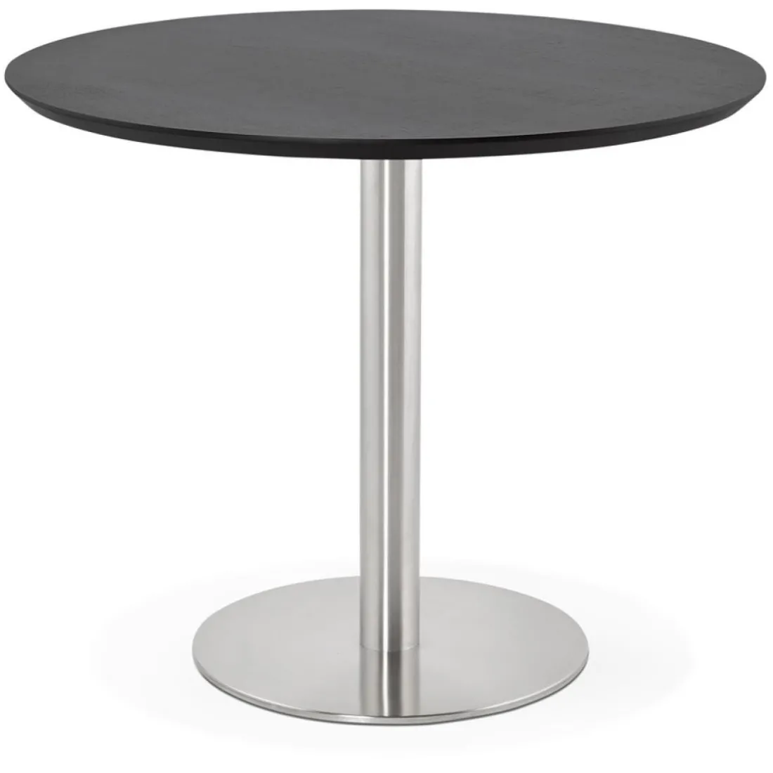 Petite table de bureau ou à diner ronde 'INDIANA' noire