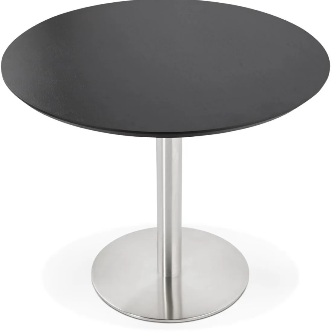 Petite table de bureau ou à diner ronde 'INDIANA' noire