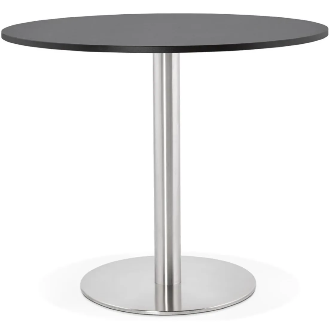 Petite table de bureau ou à diner ronde 'DALLAS' noire