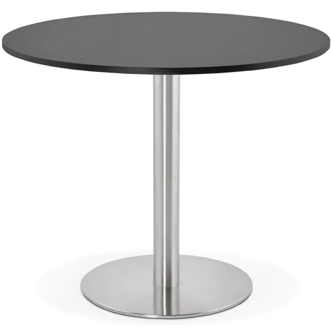 Petite table de bureau ou à diner ronde 'DALLAS' noire