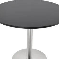 Petite table de bureau ou à diner ronde 'DALLAS' noire