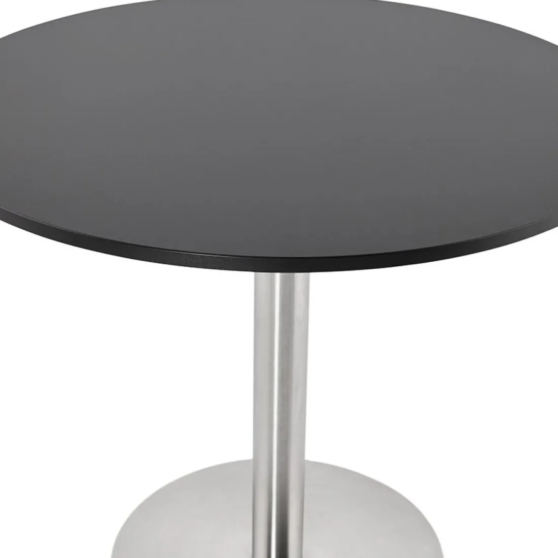 Petite table de bureau ou à diner ronde 'DALLAS' noire