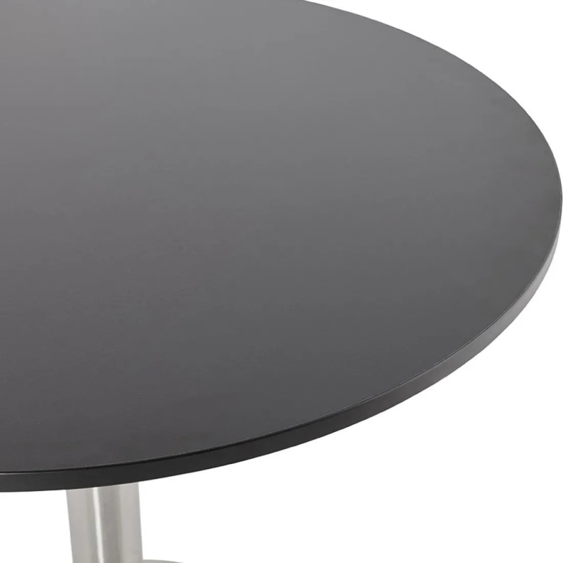 Petite table de bureau ou à diner ronde 'DALLAS' noire
