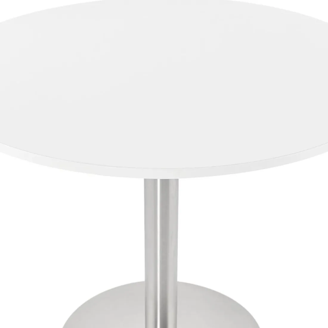 Petite table de bureau ou à diner ronde 'DALLAS' blanche