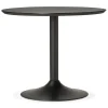 Petite table de bureau ou à diner ronde 'CHEF' noire