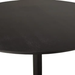 Petite table de bureau ou à diner ronde 'CHEF' noire
