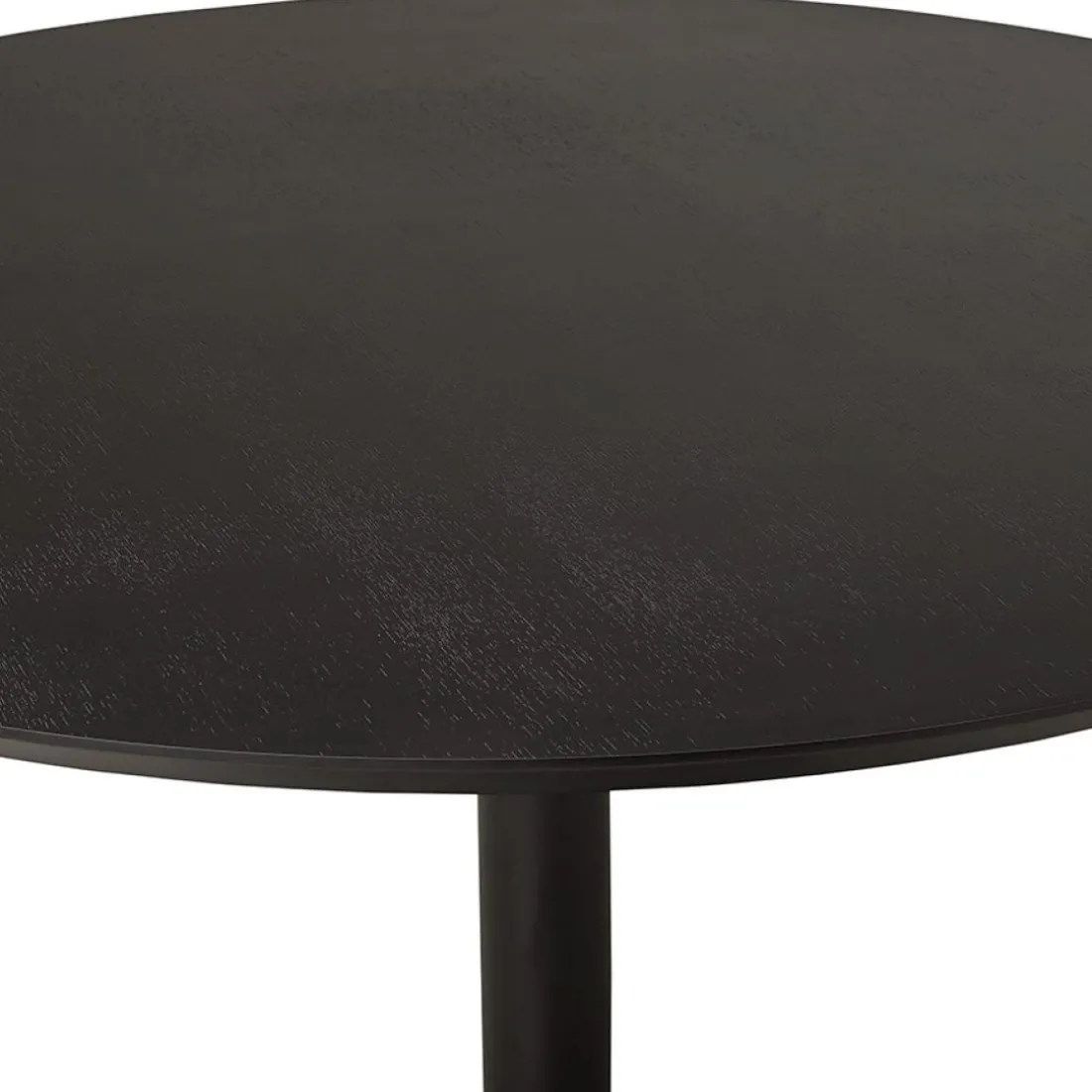 Petite table de bureau ou à diner ronde 'CHEF' noire