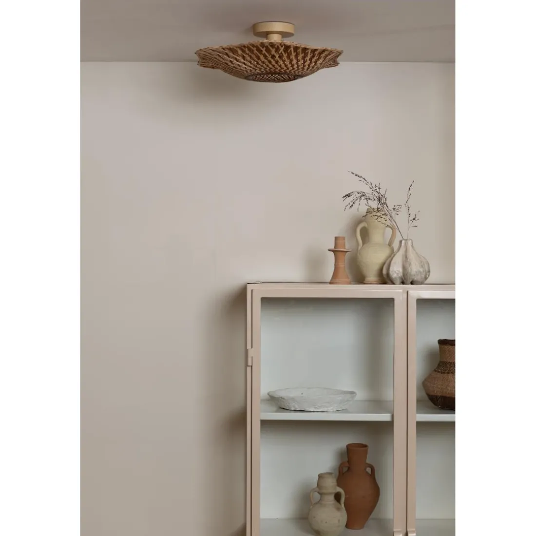 Plafonnier Madura bambou abat-jour naturel marron