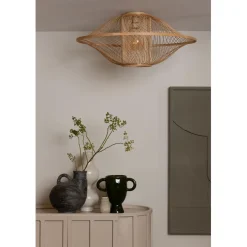 Plafonnier Maui bambou abat-jour naturel
