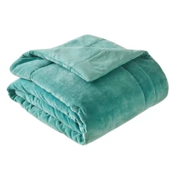 Plaid en coton BYZANCE Celadon 140 x 200 cm