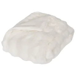 Plaid fausse fourrure 3D Zephy - blanc