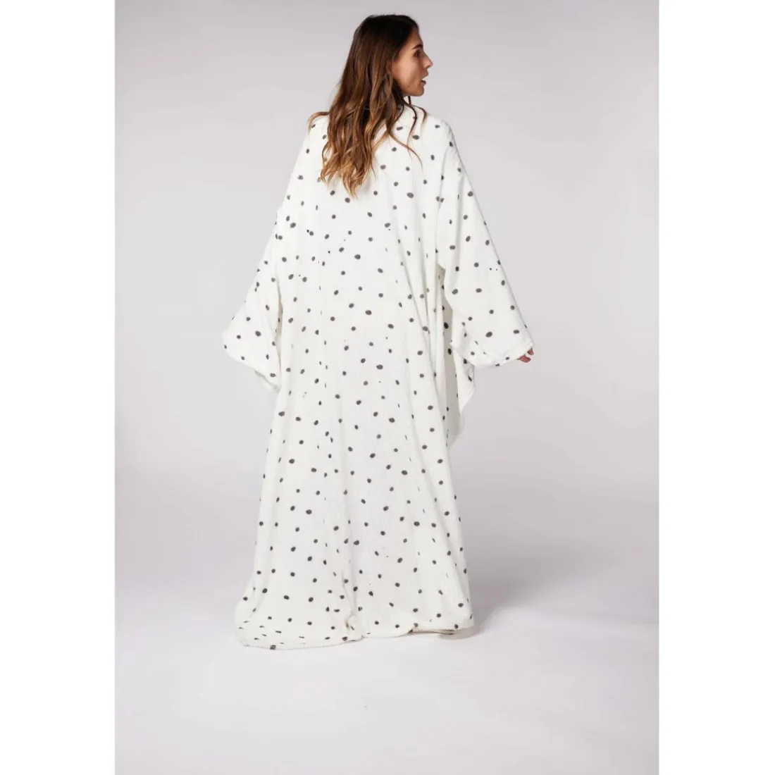 Plaid Femme Blanc à Pois Noirs - Dodo Homewear