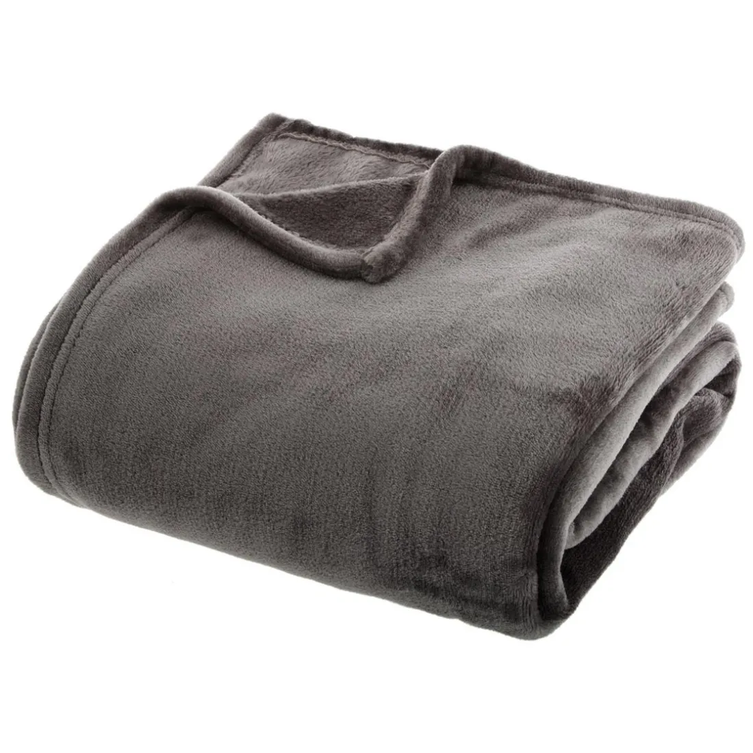 Plaid flanel gris foncé 130X180