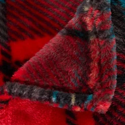 Plaid flanelle imprimé Brody 170x130cm - rouge