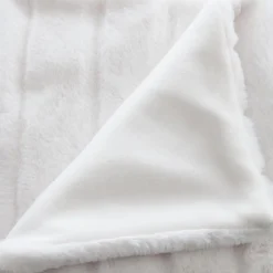 Plaid fourrure manoir blanc 120X160