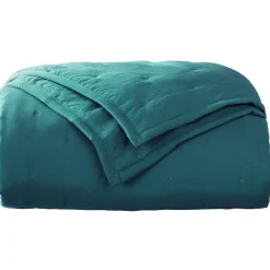 Plaid matelassé CELESTE vert émeraude