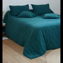 Plaid matelassé CELESTE vert émeraude