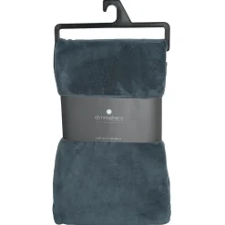 Plaid microfibre bleu orage 180x230