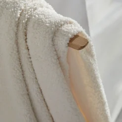 Plaid Polyester bouclette Blanc TODAY - Retro Mood