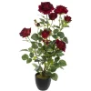 Plante décorative artificielle Rosier rouge
