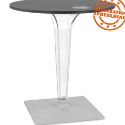 Plateau de table 'LIMULE' rond noir