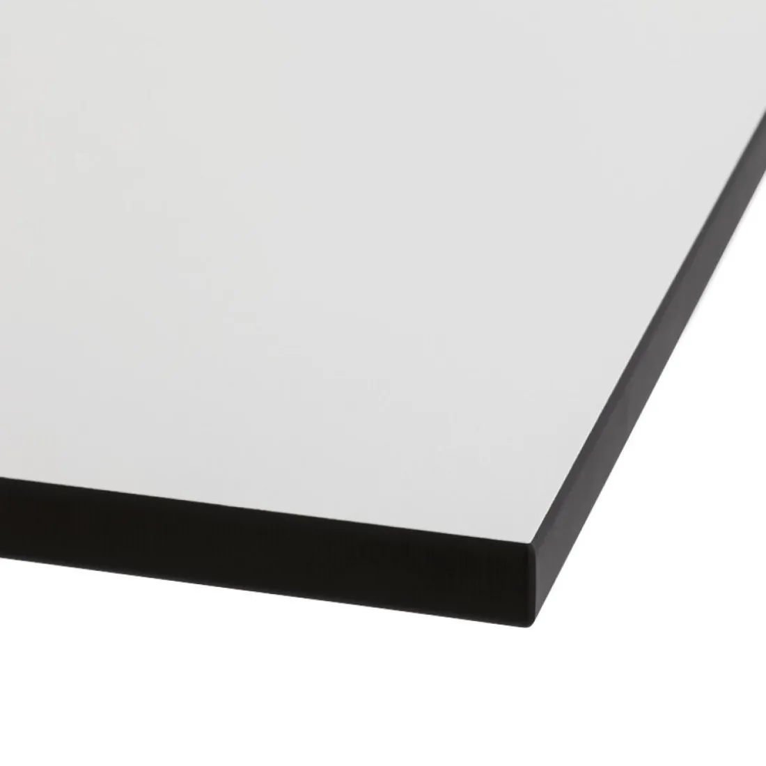 Plateau de table 'PLANO' carré blanc en résine compressée