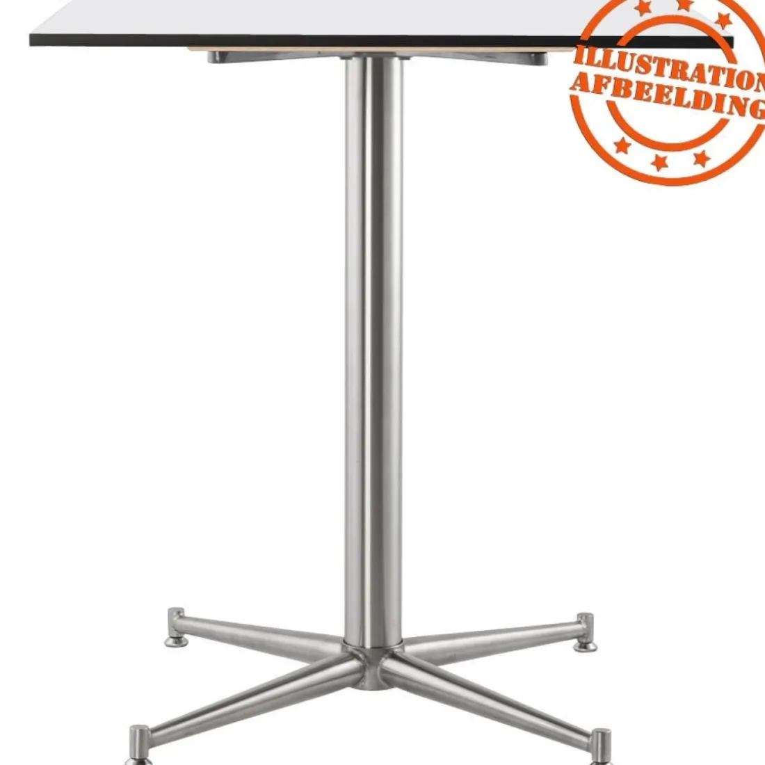 Plateau de table 'PLANO' carré blanc en résine compressée