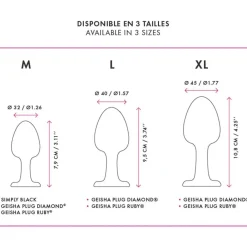 Plug anal GEISHA PLUG DIAMOND L - Noir Dorcel