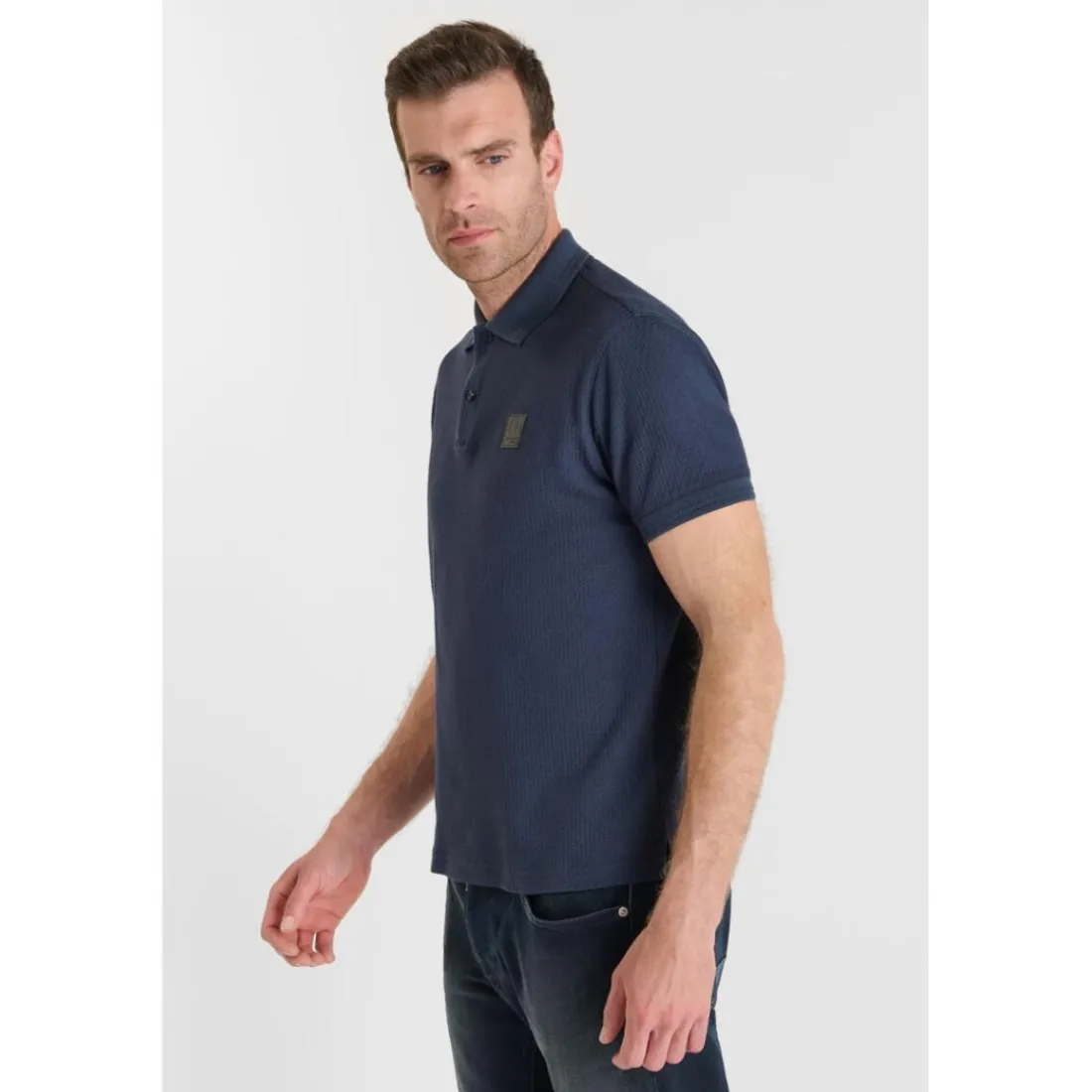 Polo ARIEL bleu Kai en coton