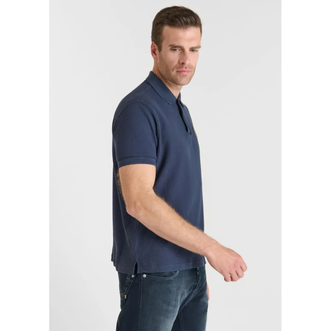 Polo ARIEL bleu Kai en coton
