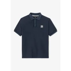 Polo ARIEL bleu Kai en coton