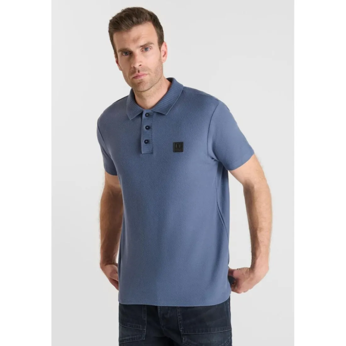 Polo CERLO bleu en coton Marc