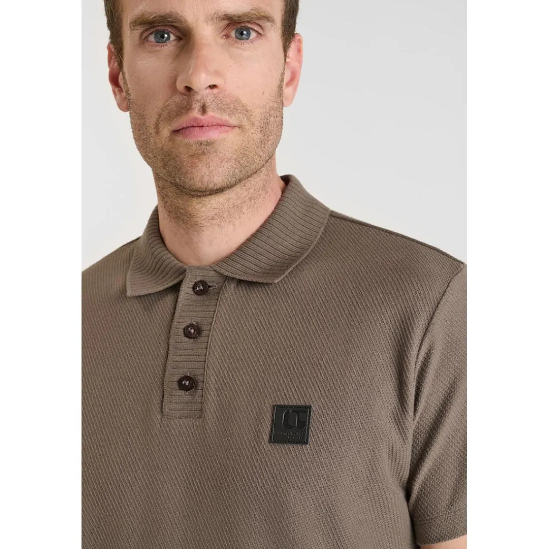Polo CERLO marron en coton Leif