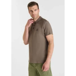 Polo CERLO marron en coton Leif