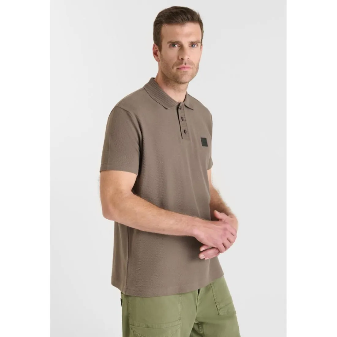 Polo CERLO marron en coton Leif