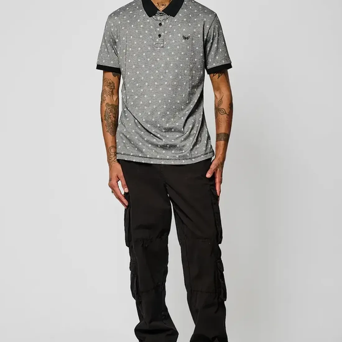 Polo M Courtes BULL Black noir