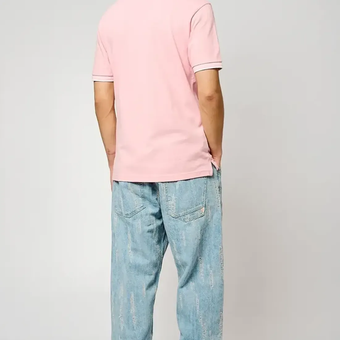 Polo M Courtes en coton JAROD Pink rose