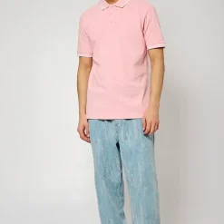 Polo M Courtes en coton JAROD Pink rose