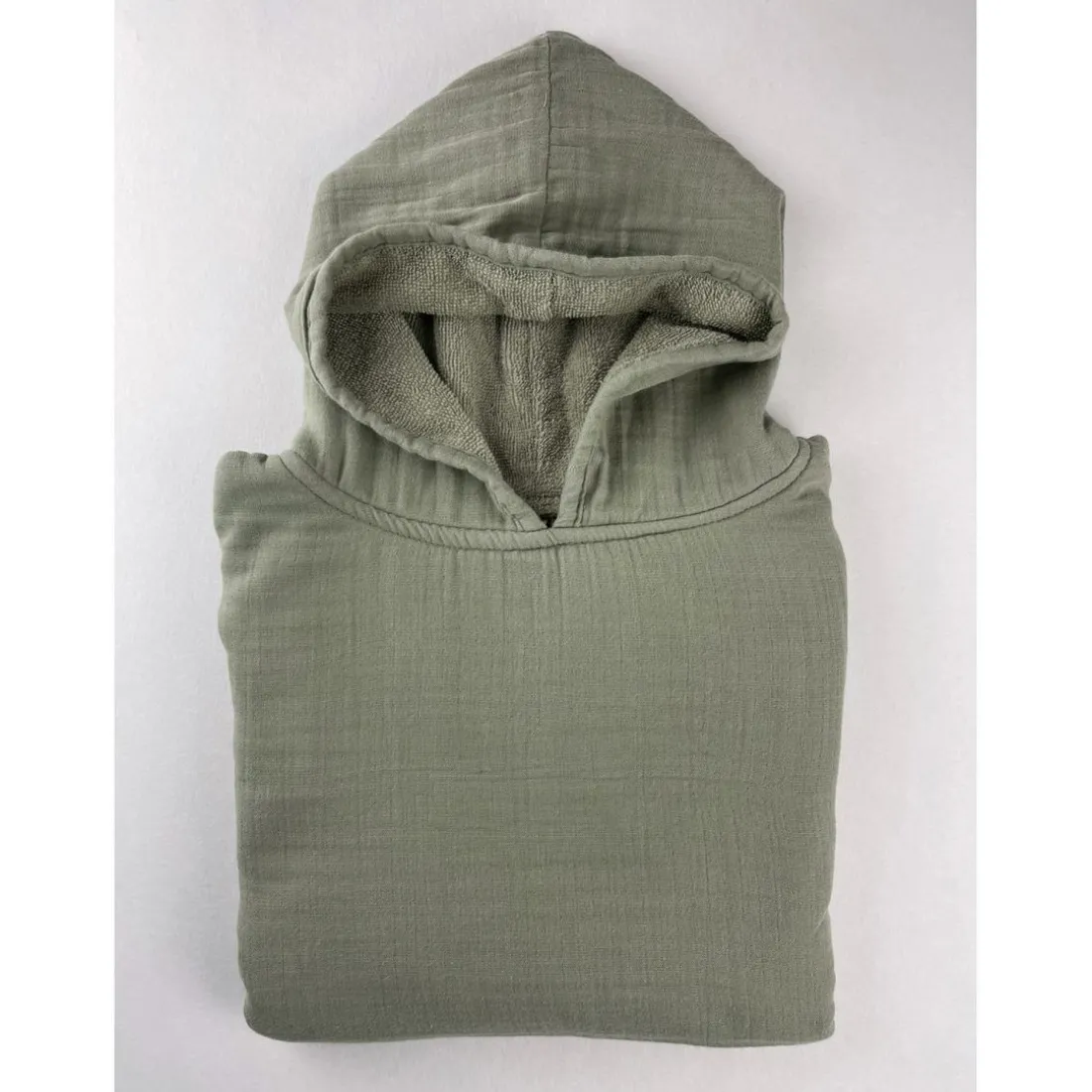 Poncho 1 et 2 ans en Coton Vert