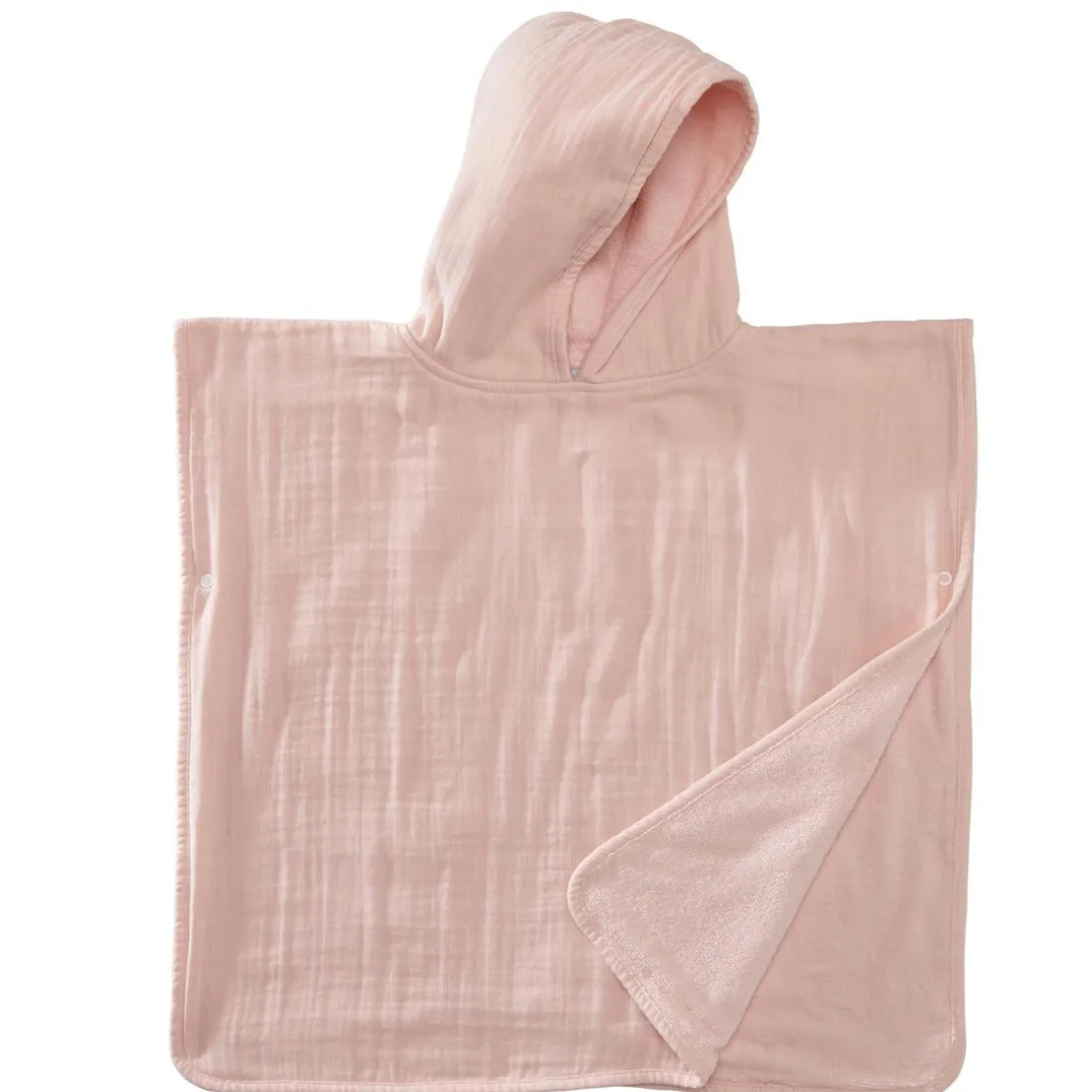 Poncho 1 et 2 ans en Coton Rose
