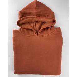 Poncho 1 et 2 ans en Coton Marron noisette