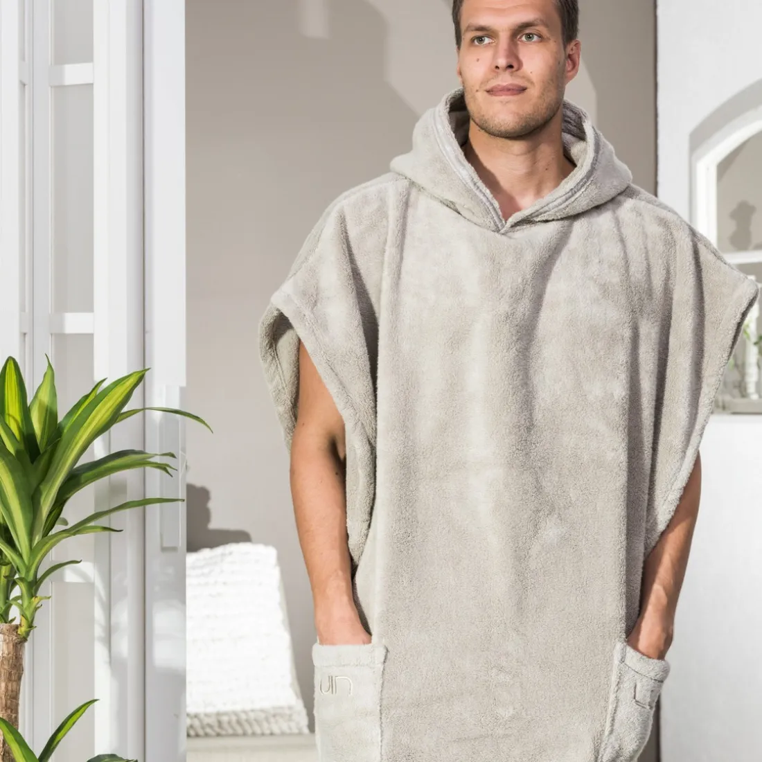 Poncho De Bain Unisexe S/M Sand