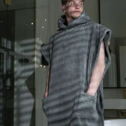 Poncho De Bain Unisexe S/M Granite
